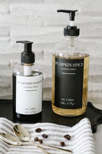 Load image into Gallery viewer, Clear GLASS Coffee Syrup Refillable Bottle | WHITE Waterproof Label