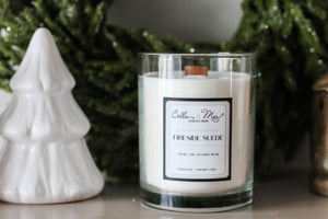 Fireside Suede WOOD WICK-Luxury Candle