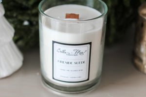 Fireside Suede WOOD WICK-Luxury Candle