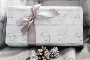 Winter Luxury Gift Wrap No. 3 - Winter White & Birch Trees