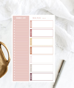 The JANE Collection-Weekly Meal Planning Notepad